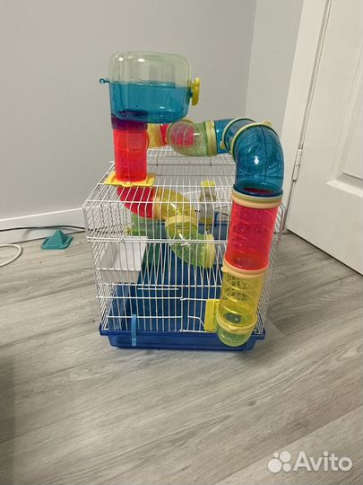 Клетка для хомяка с трубами