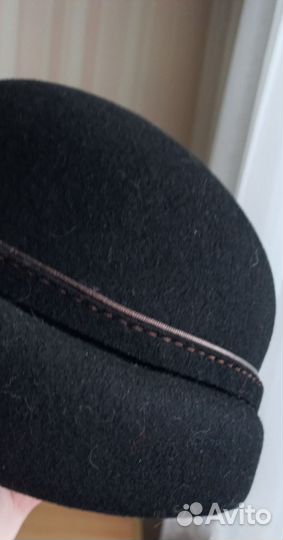 Шляпа фетровая женская черная