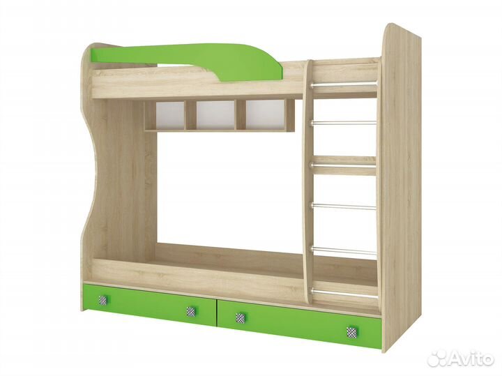 Кровать двухъярусная Колибри 80х186, ателье