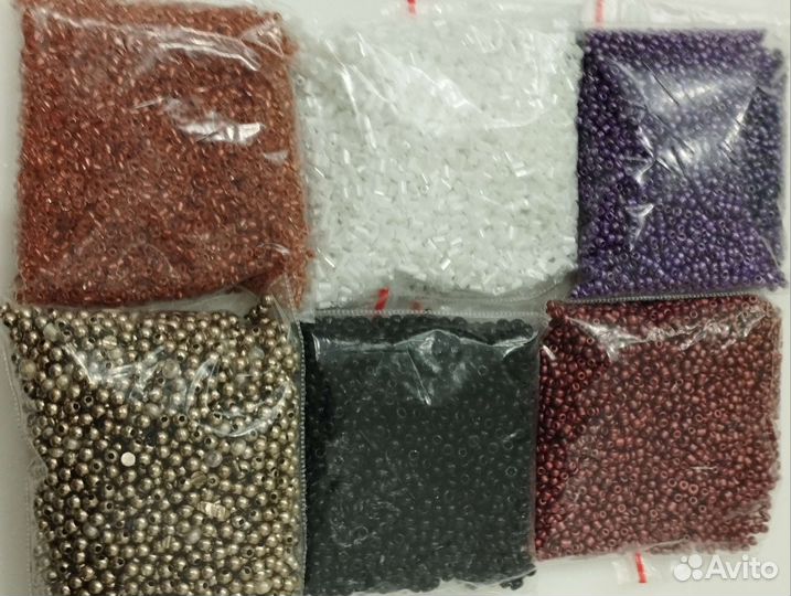 Бисер рубка стеклярус бусы товары для творчества