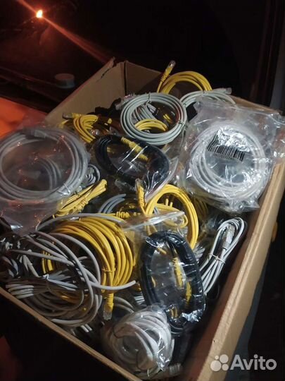 40 метров Патч-корд RJ-45 UTP 5e, новые много