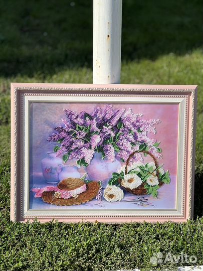 Картина вышитая чешским бисером