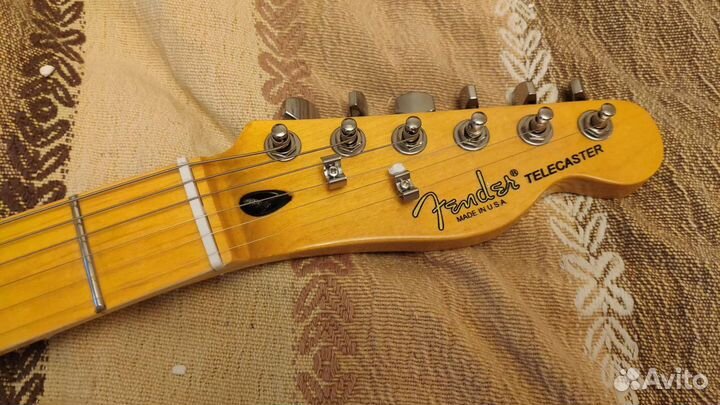 Реплика Fender Telecaster голубой с чёрным кантом