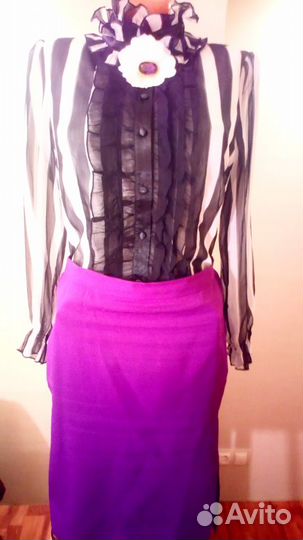 Нарядная шифоновая блузка р.50-52