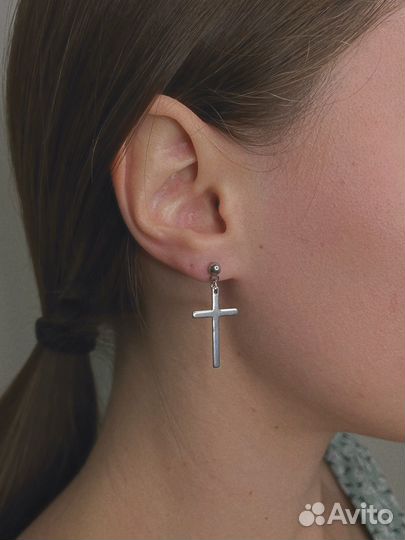Серьги кресты