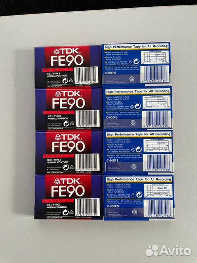 Аудиокассеты Sony Super EF 90 и TDK FE 90 новые