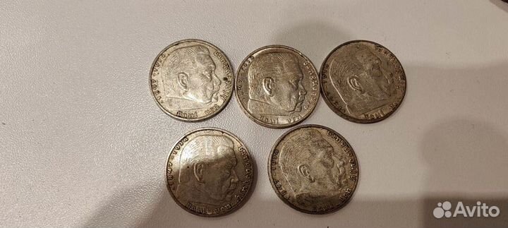 2 марки серебро 193х