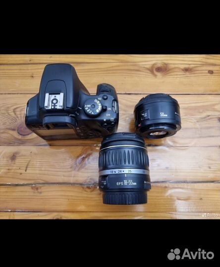 Фотоаппарат Canon eos 1000d +вспышка +обьективы