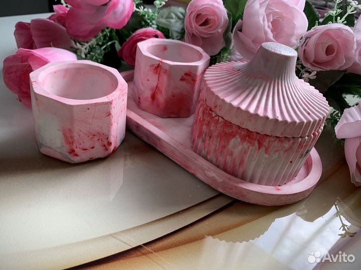 Гипсовый набор,шкатулка,кашпо ваза