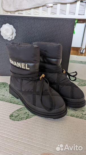 Дутики ботинки зимние Chanel оригинал