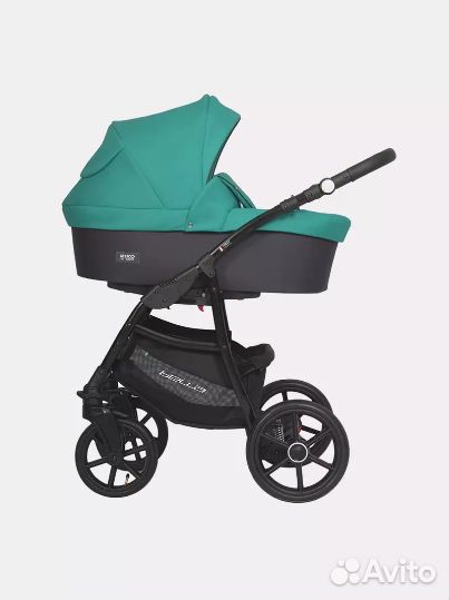 Коляска 3 в 1 Riko Bella зеленая