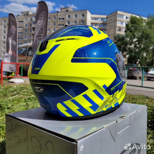 Шлем HJC C70 koro Сине-желтый MC3H
