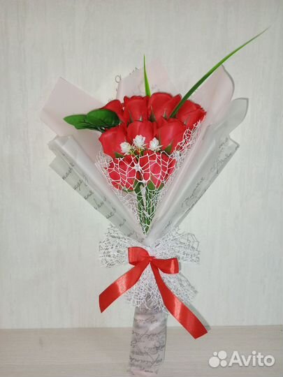 Букет роз из мыльной пенки