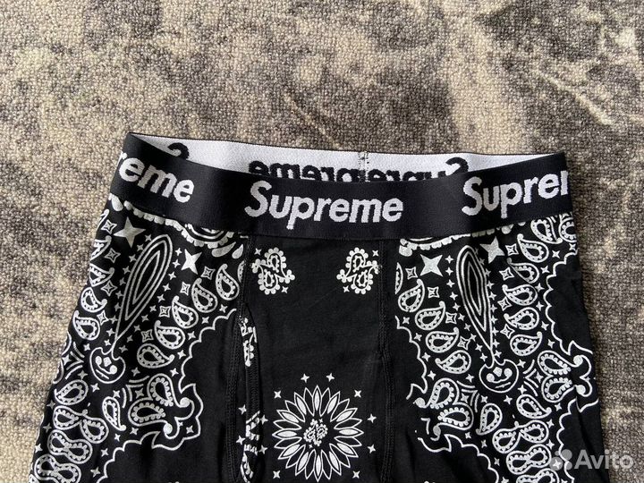 Упаковка Трусов Supreme Black Bandana (2шт)