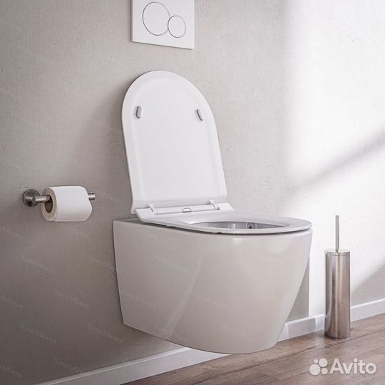 Инсталляция Grohe золото и подвесной унитаз