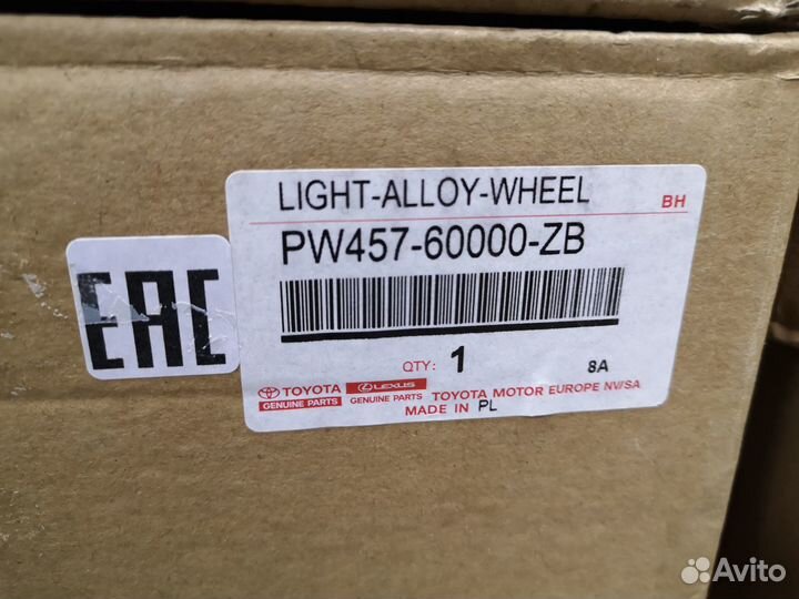 Диски Toyota LC200 r18 Black оригинал новые