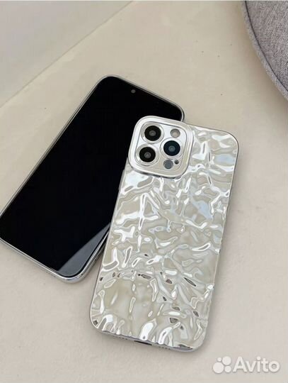 Чехол для iPhone 12 pro max серебряный