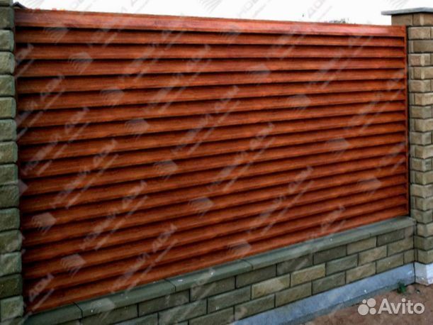 Забор жалюзи металлический