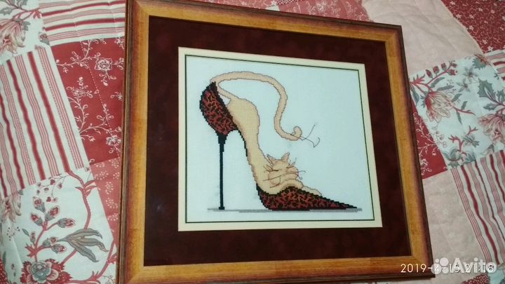 Вышивка. Ручная работа. Размер 41*37см