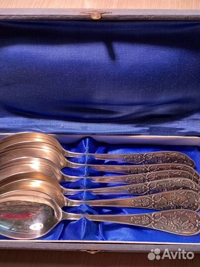 Новый подарочный набор мельхиоровых ложек СССР