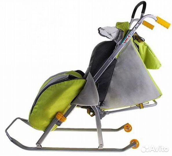 Детские зимние санки на колесах