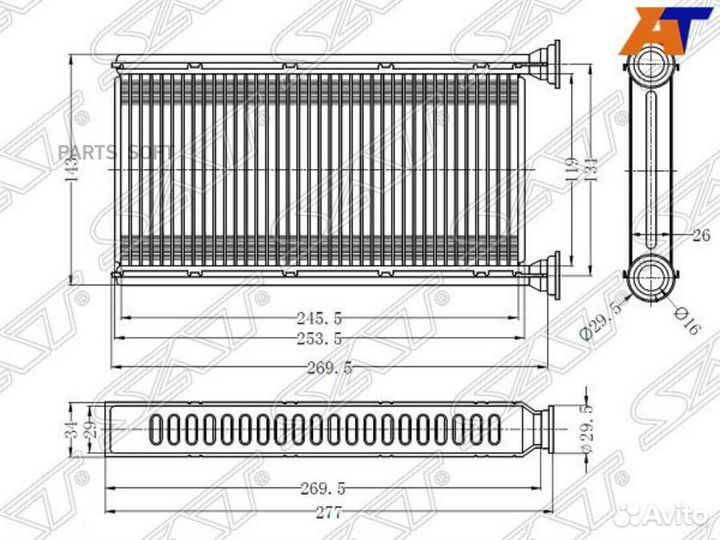 Радиатор отопителя салона subaru forester/impreza 08/WRX 13/XV 11