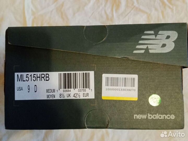 Кроссовки New Balance ML515HRB 9D