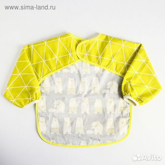 Нагрудник-рубашка для кормления «Медведи» непромок