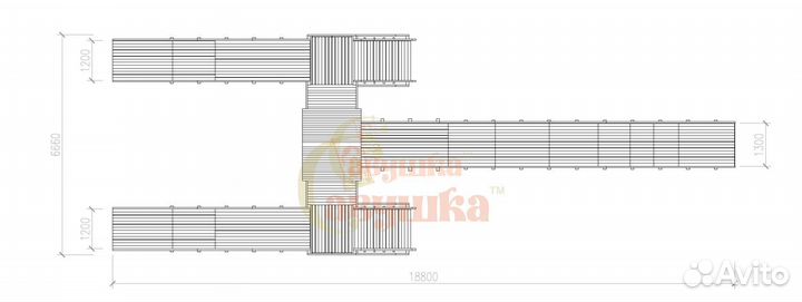 Зимняя деревянная горка Зима-11
