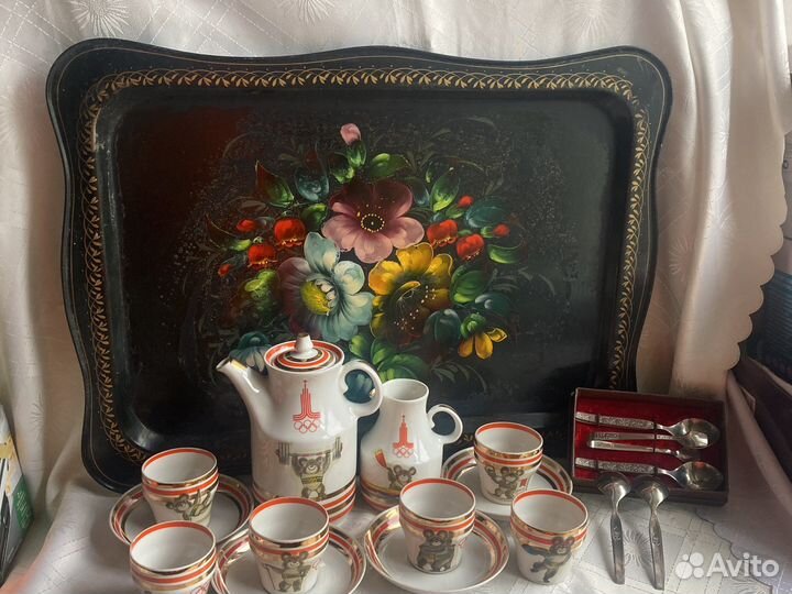 Олимпиада 80 Сервиз с наклейками по частям