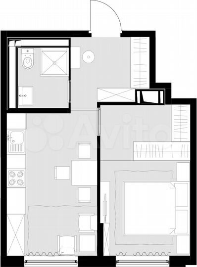 1-к. квартира, 35,4 м², 18/28 эт.
