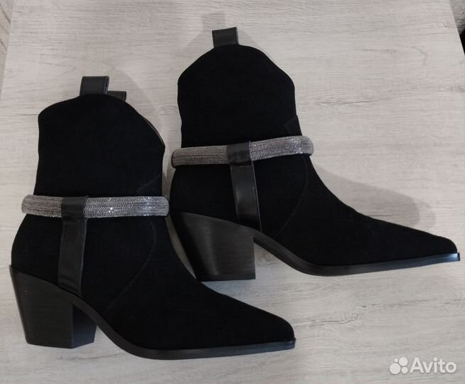 Ботильоны натуральная замша зима