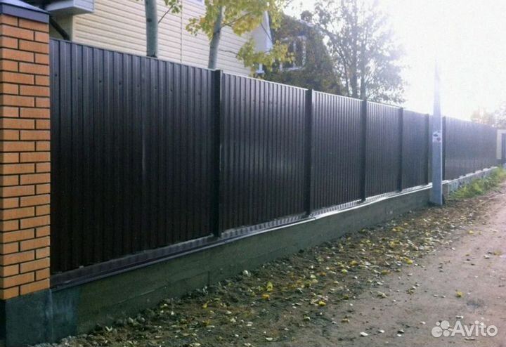 Забор из профлиста замер бесплатно качественно