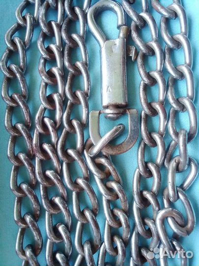 Поводок-цепь 1,5 м, б/у