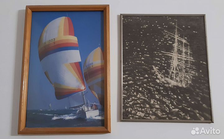 Фото в рамке, картина. Яхты, корабль СССР