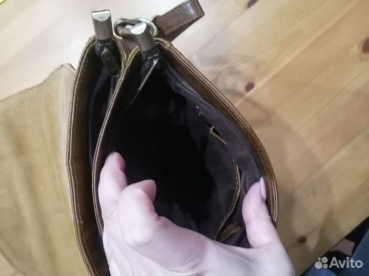 Сумка натуральная кожа коричневая