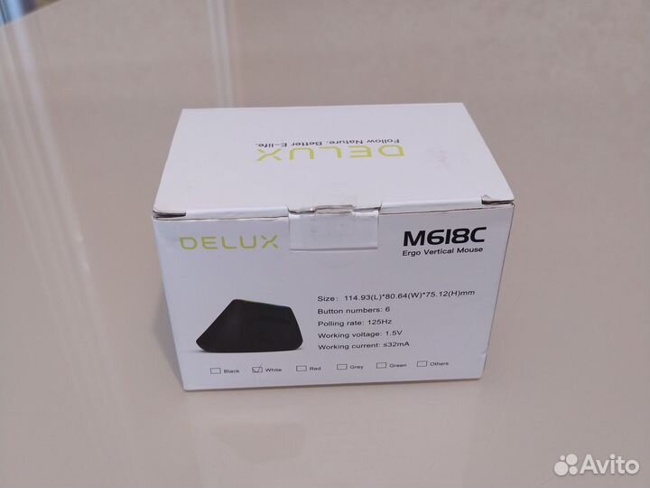 Мышь Deluxe M618C вертикальная