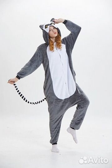 Кигуруми жираф, лемур, панда и другие. Все размеры