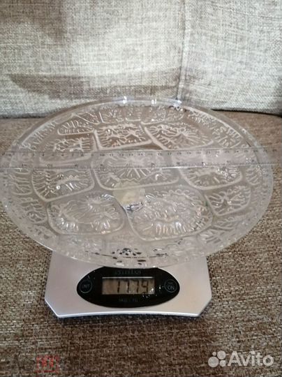 Хрусталь, СССР, блюдо большое 27 см