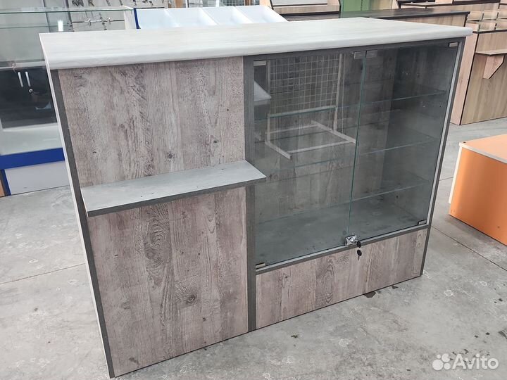 Прилавок витрина кассовый с дверками ТК-130
