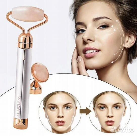 Массажер для лица Flawless Contour, розовый кварц