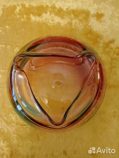 Пепельница цветное стекло Чехословакия