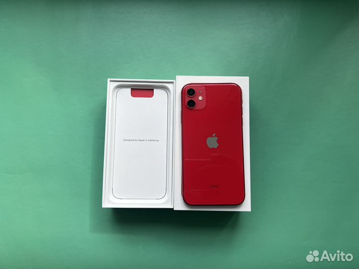 iPhone 11 128gb АКБ 100% Red (sim+esim)