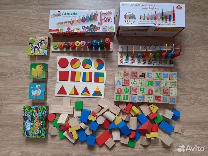 Развивающие игрушки,кубики,пазлы,пособия и др