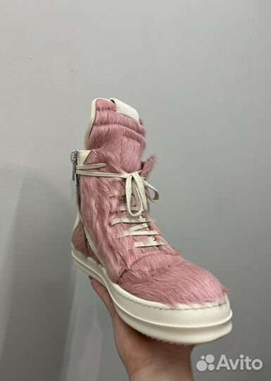 Rick Owens Geobasket pink pony