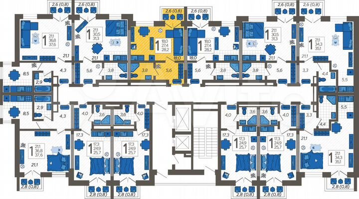 Квартира-студия, 28,2 м², 5/12 эт.