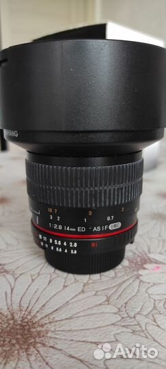 Фотообъектив Samyang F2.8/14mm ED AS IF UMC NikonF