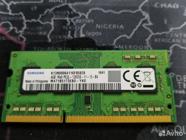 Оперативная память sodimm 4Gb DDR3L 1600мгц