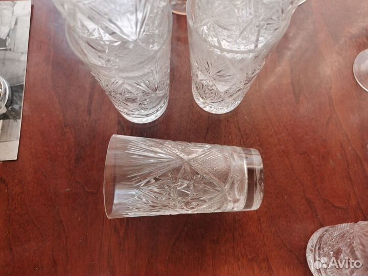 Хрусталь,графин,рюмки стаканы