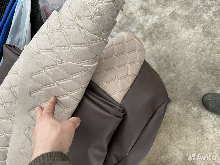 Экокожа стеганая ромб